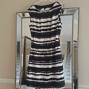 AGB Tailored Sleeveless Dress With Skinny Belt